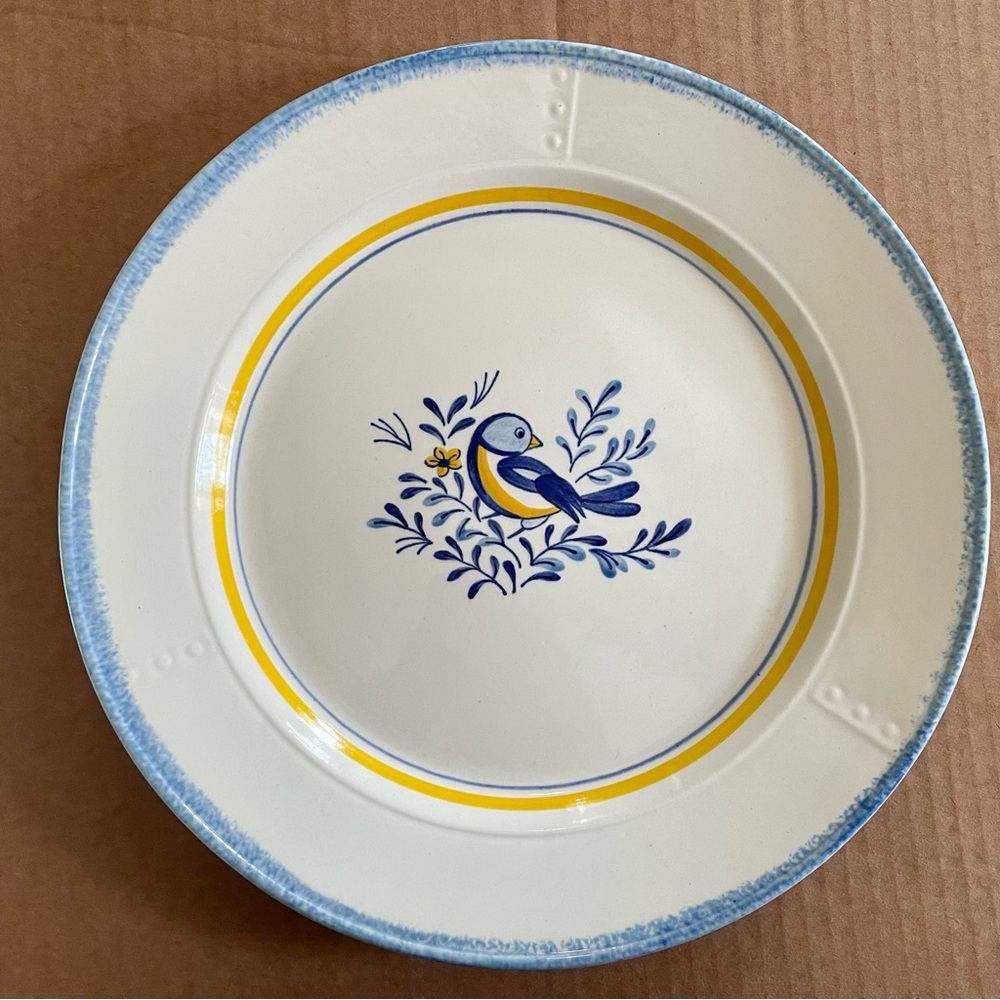 Bluebird Plate —- Metlox Potteries